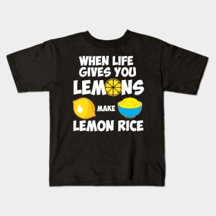 When life give you lemons make lemon rice Funny Indian Hindi Kids T-Shirt